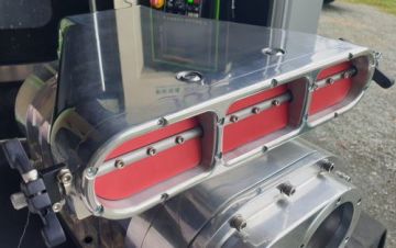 JoeBlo Speed Shop Billet Low Profile Mechanical  Injector Hat with nozzle holes .